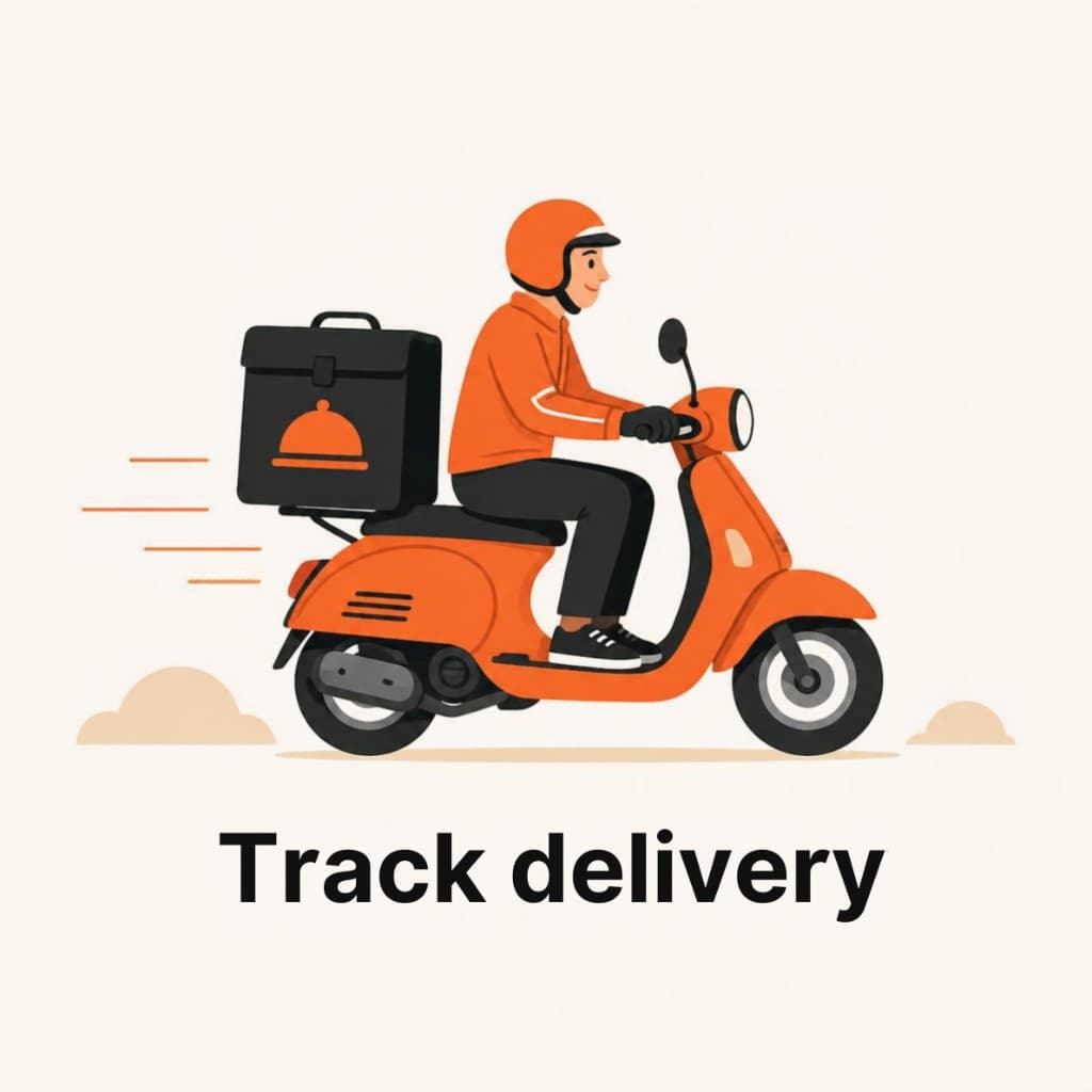 Tracking a Velaphi Go delivery on a phone map